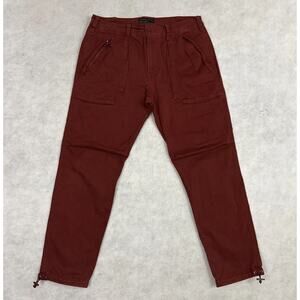 Abercrombie Fitch Pants Men 33x32 Brick Red Cargo Paratrooper Gorpcore Y2K VTG
